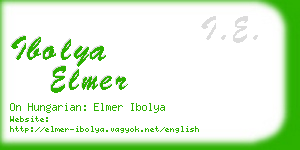 ibolya elmer business card